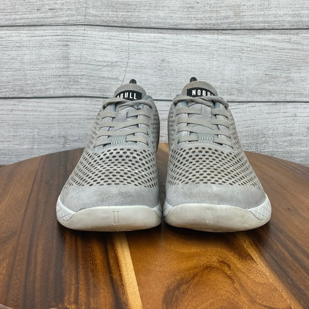 NoBull Outwork Perforated Grey Suede CrossFit Training Shoes Women’s Size 8.5